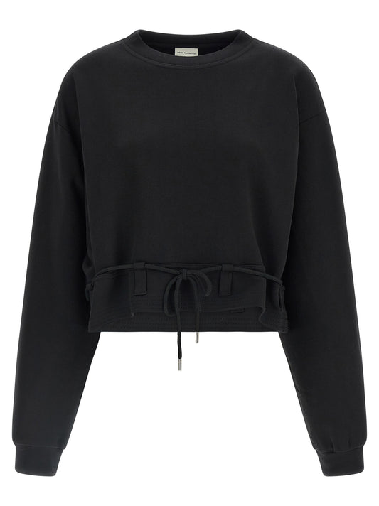 Sweatshirt Dries Van Noten en coton noir