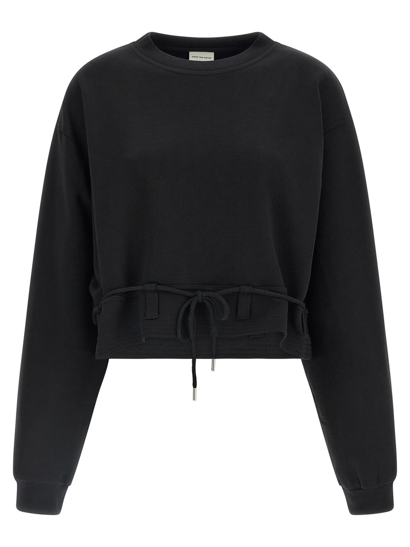 Sweatshirt Dries Van Noten en coton noir