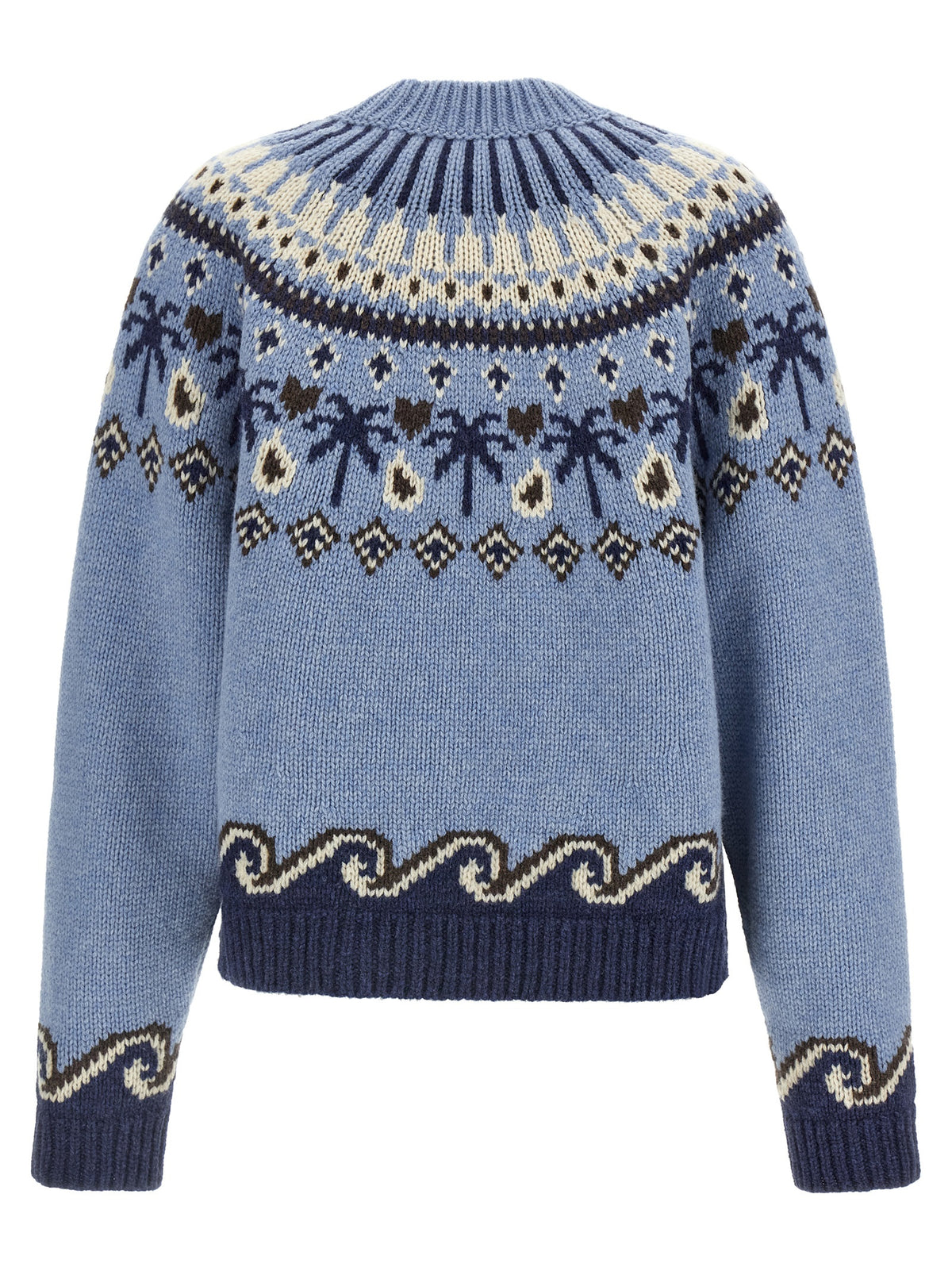 Cardigan Alanui bleu en laine vierge