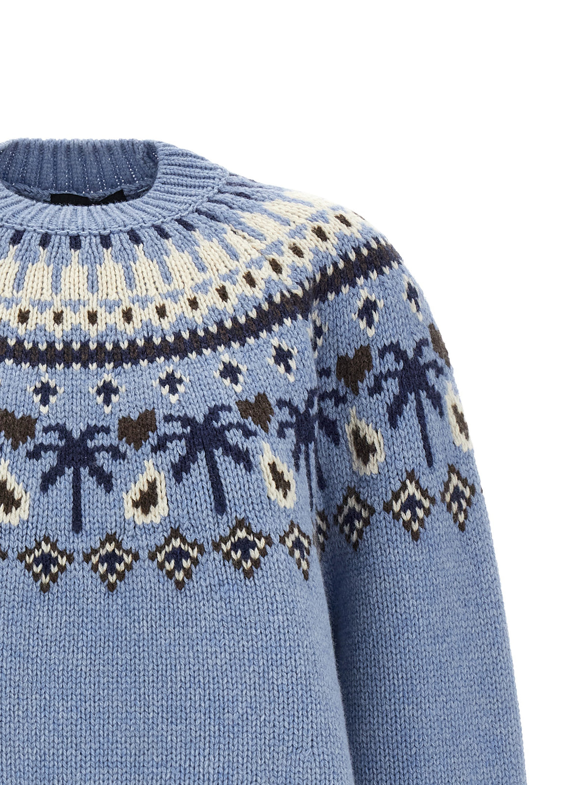 Cardigan Alanui bleu en laine vierge