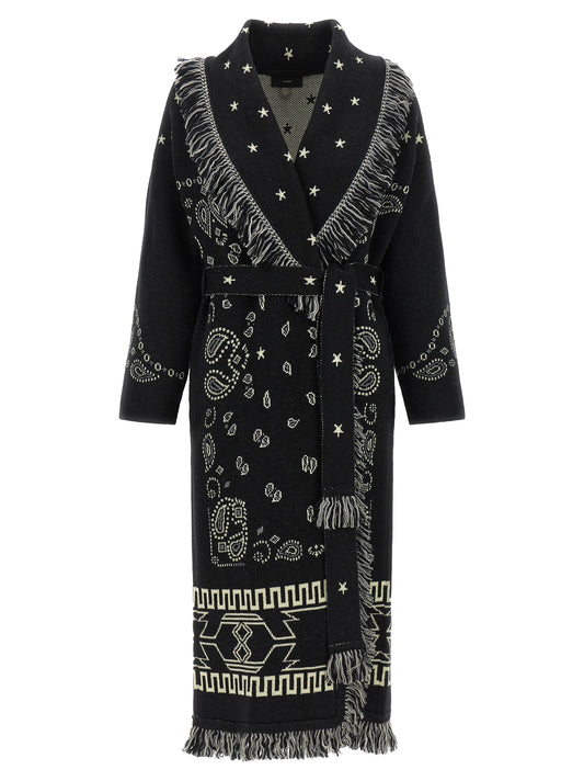 Manteau en laine vierge noire Alanui