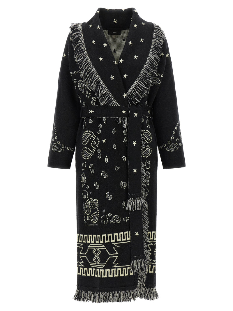 Manteau en laine vierge noire Alanui