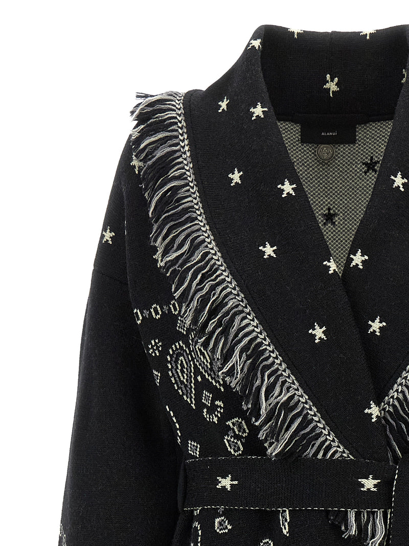 Manteau en laine vierge noire Alanui