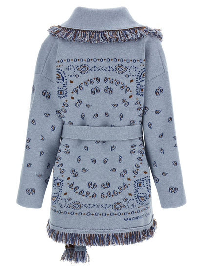 Alanui Blue Cashmere Cardigan