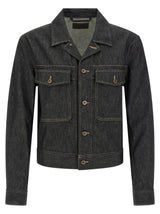 Veste en jean en coton bleu Lemaire