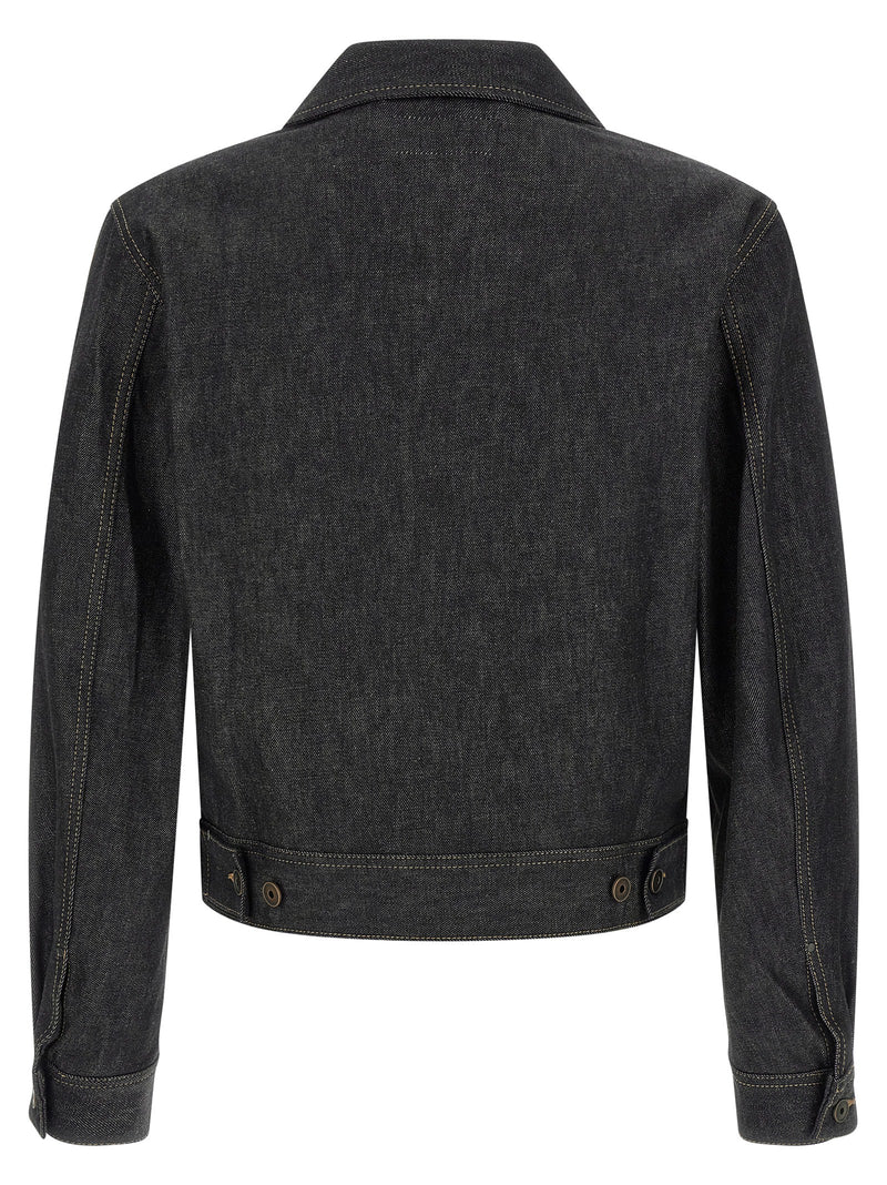 Veste en jean en coton bleu Lemaire