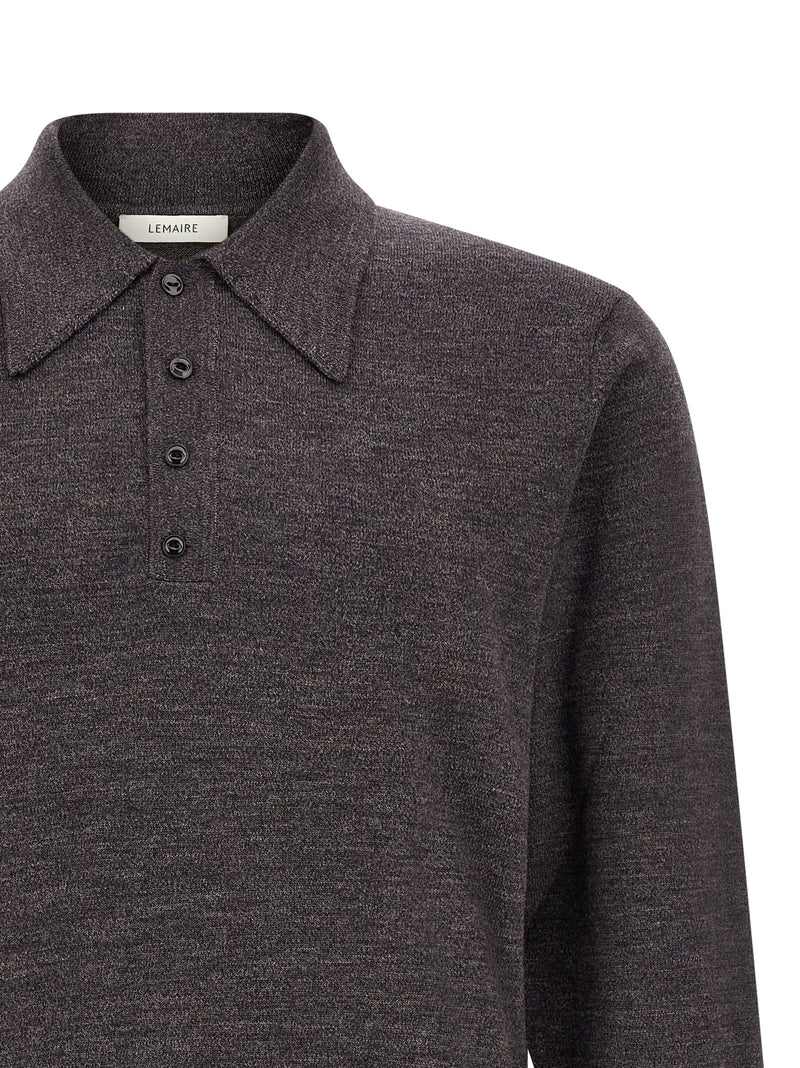 Polo Lemaire en Laine Marron