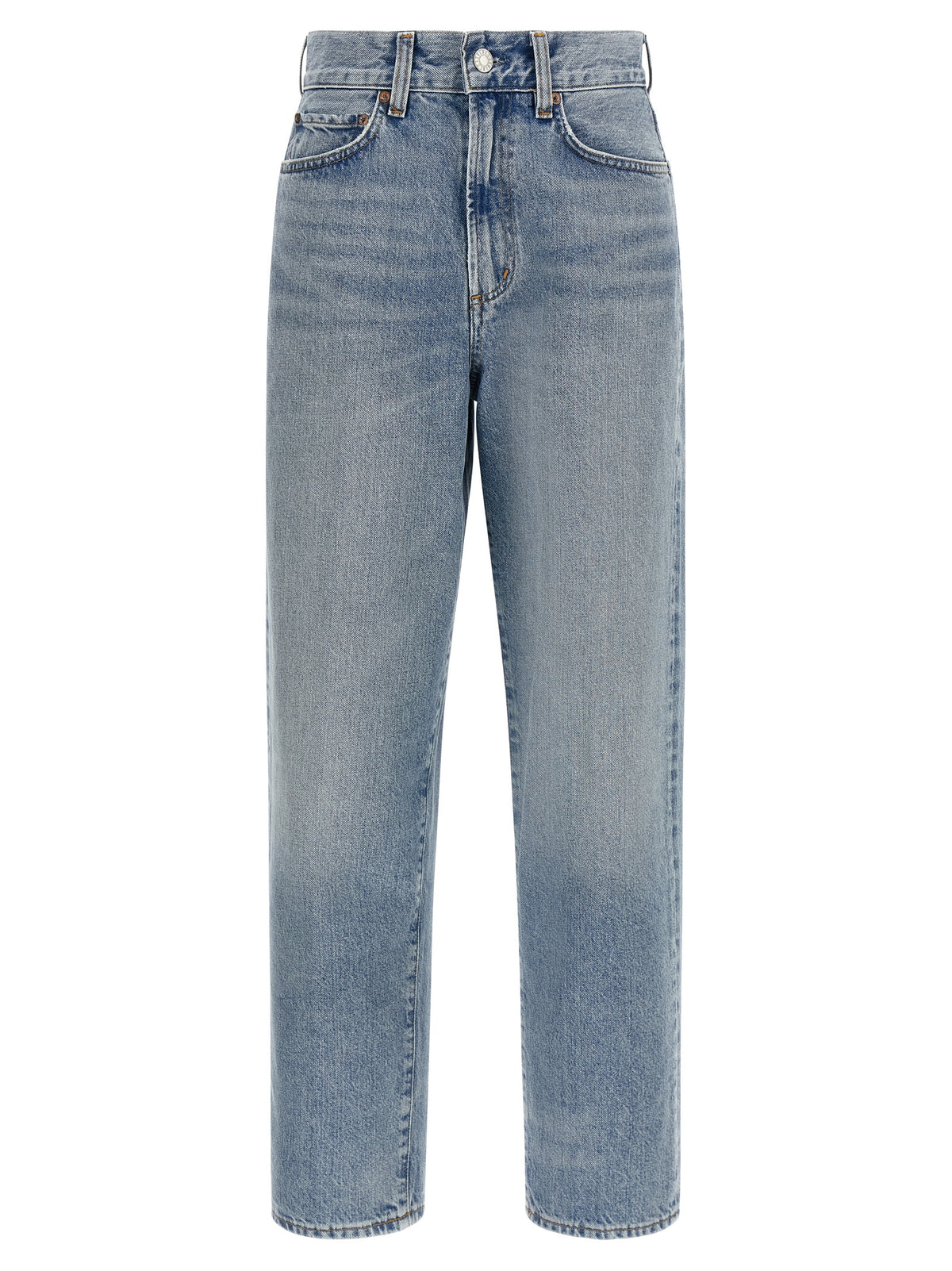 Agolde Blue Cotton Straight-Leg Jeans