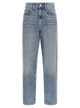 Agolde Blue Cotton Straight-Leg Jeans