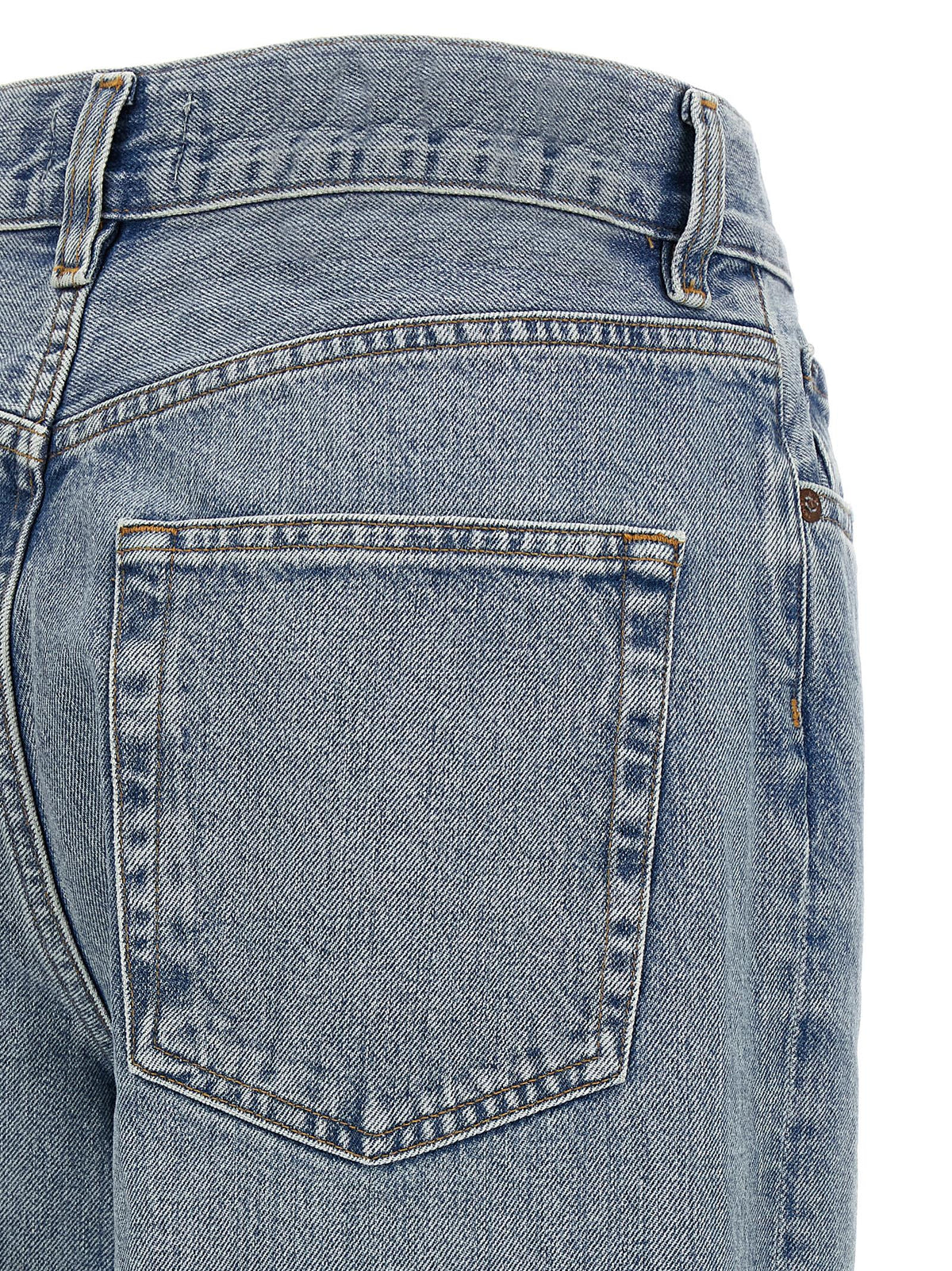 Agolde Blue Cotton Straight-Leg Jeans