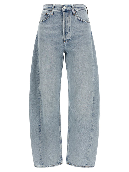 Jean taille haute Agolde en coton bleu