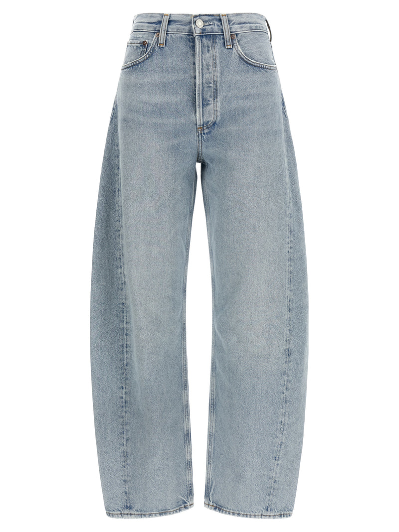 Agolde Blue Cotton High-Waisted Jean