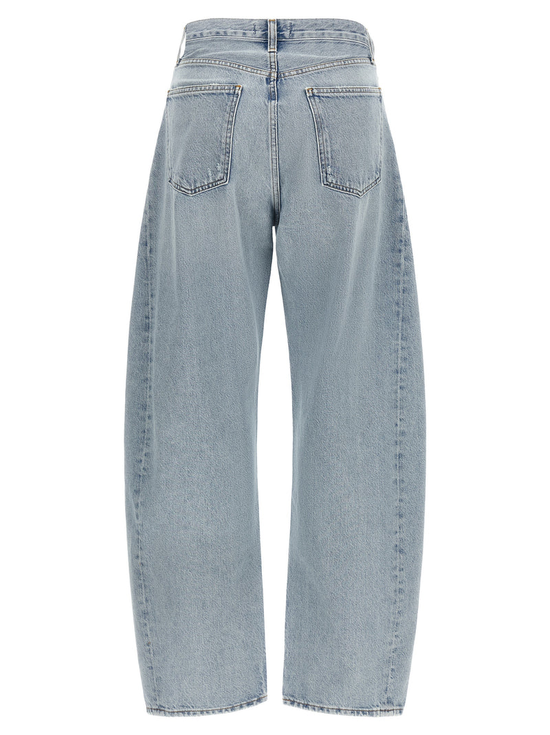 Agolde Blue Cotton High-Waisted Jean