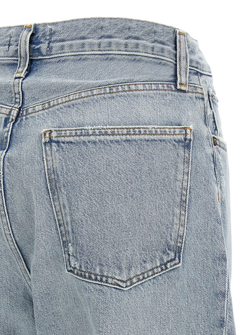 Agolde Blue Cotton High-Waisted Jean