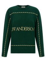 Cardigan bicolore en laine J.W.Anderson
