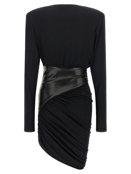The Andamane Black Viscose Short Dress
