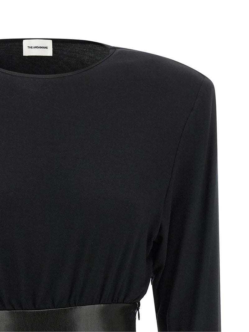 Robe Courte Noire en Viscose The Andamane