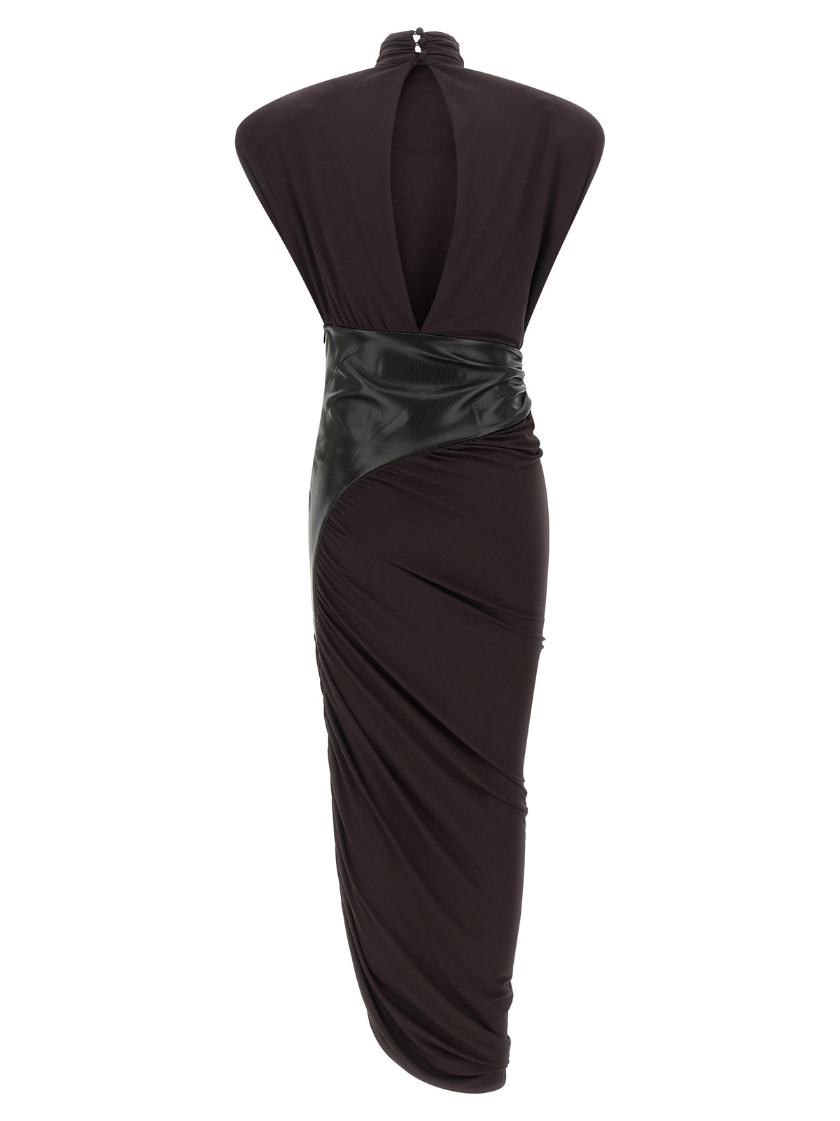 La Robe Midi en Viscose Bordeaux Andamane