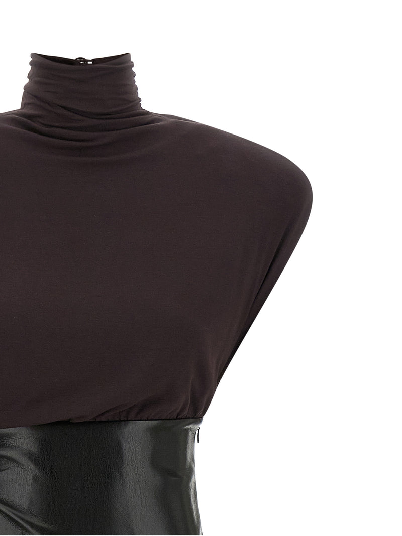 La Robe Midi en Viscose Bordeaux Andamane