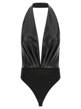 The Andamane Black Polyester Bodysuit