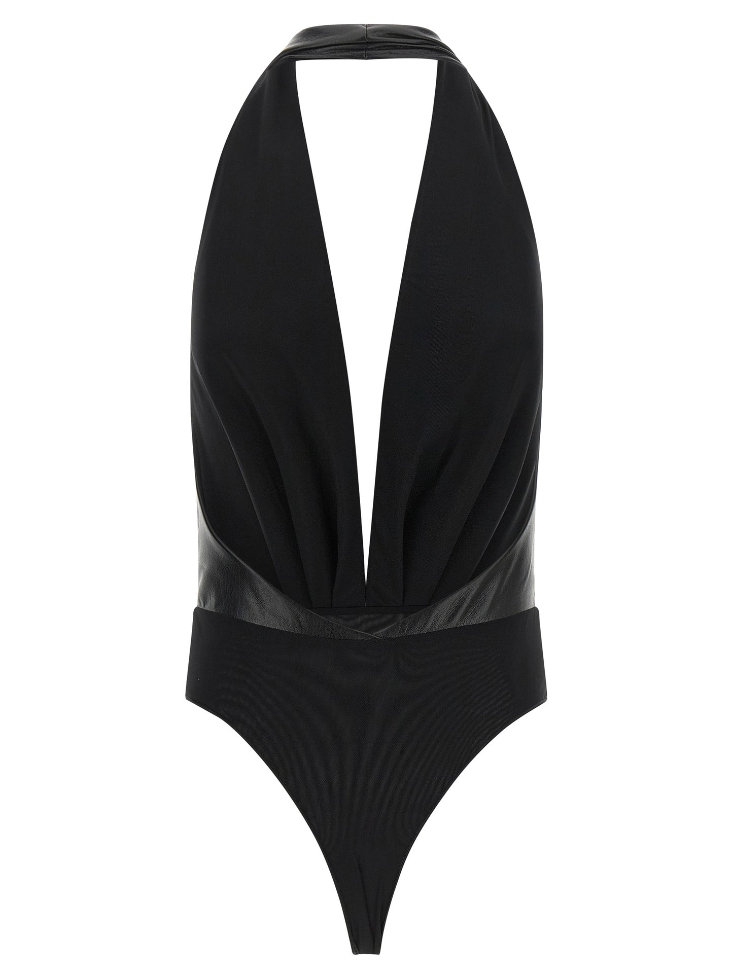 The Andamane Black Polyester Bodysuit