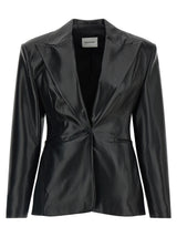The Andamane Black Polyester Blazer