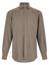 Chemisier Brunello Cucinelli en coton gris