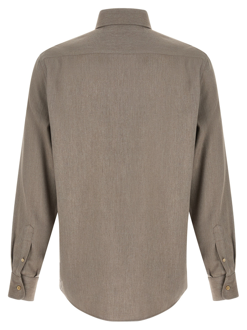Chemisier Brunello Cucinelli en coton gris