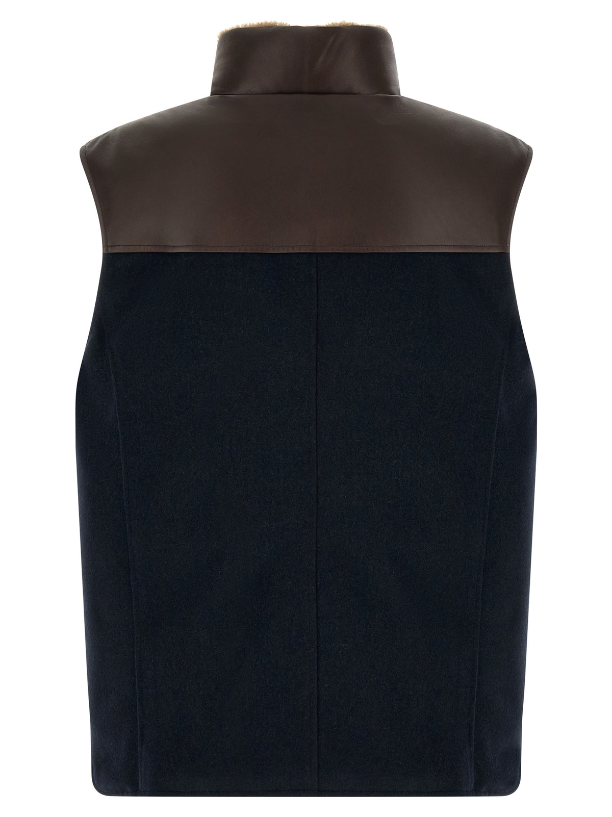Brunello Cucinelli Gilet bleu en laine sans manches