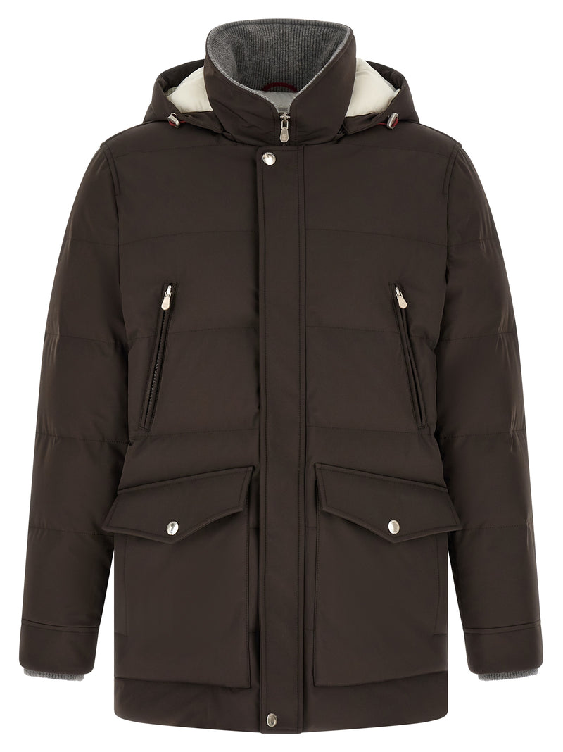 Parka Brunello Cucinelli en polyamide marron