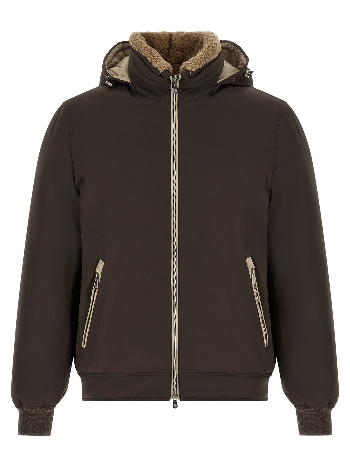 Brunello Cucinelli Brown Polyamide Full-Length Jacket