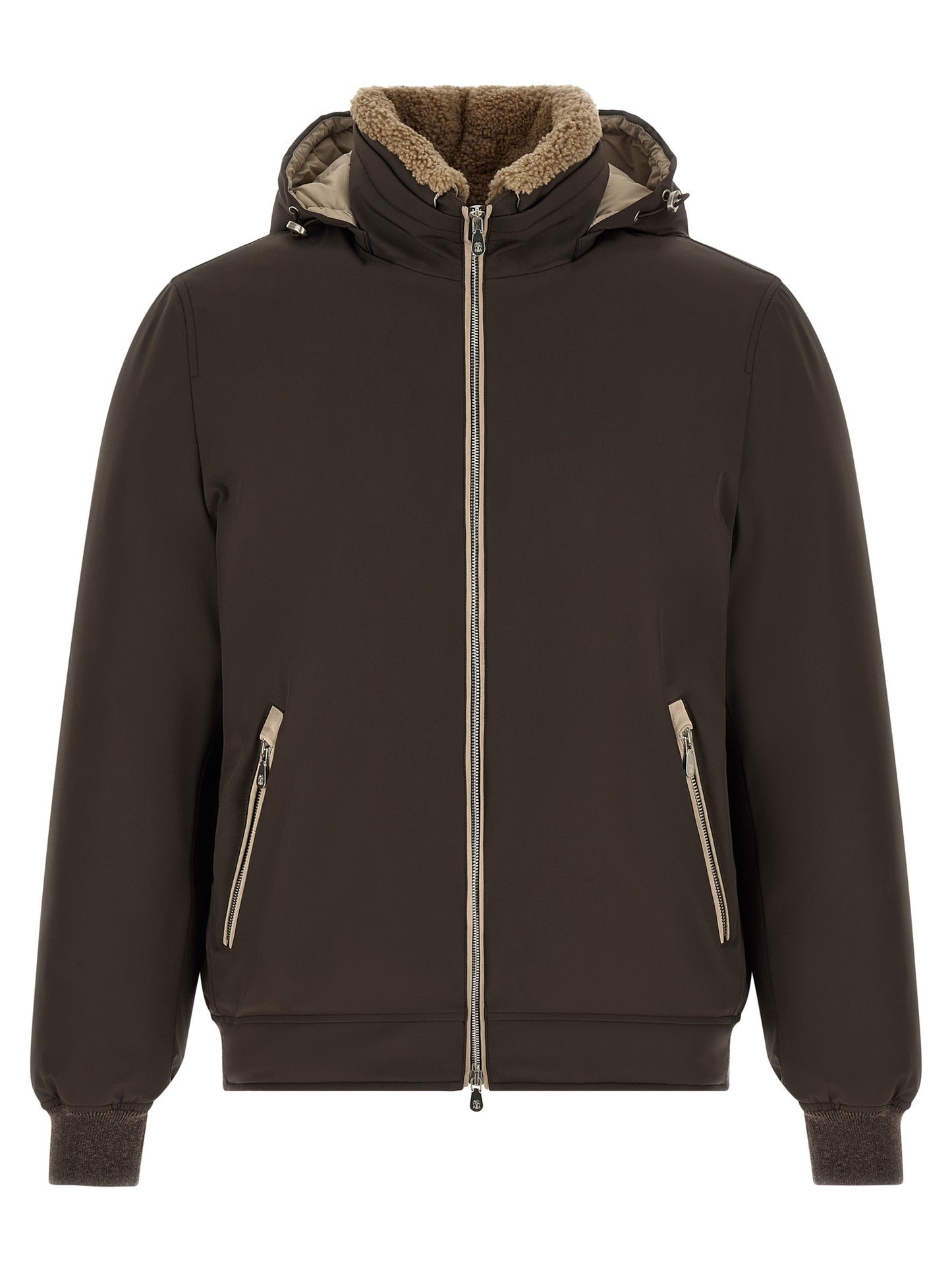 Brunello Cucinelli Brown Polyamide Full-Length Jacket