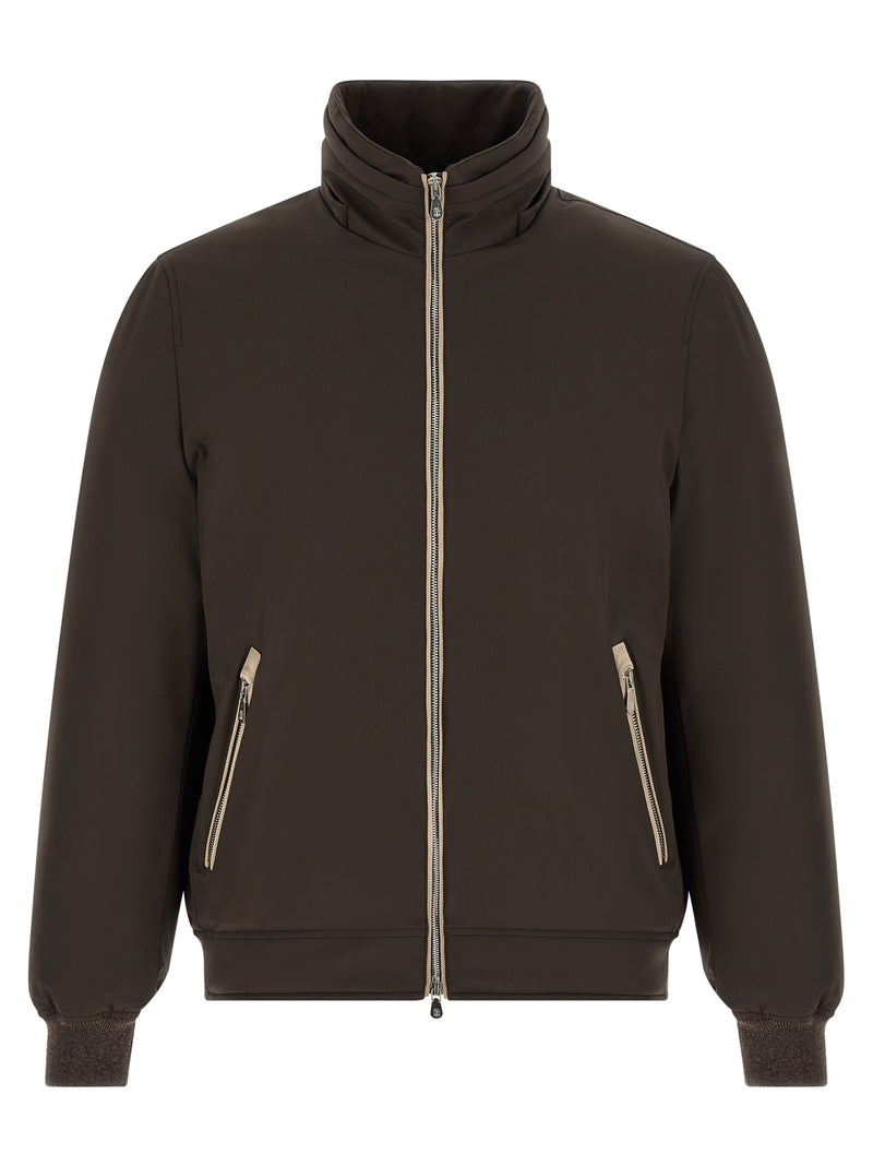 Veste longue Brunello Cucinelli en polyamide marron
