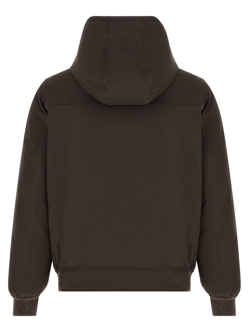Veste longue Brunello Cucinelli en polyamide marron