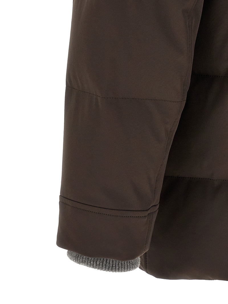 Parka Brunello Cucinelli en polyamide marron