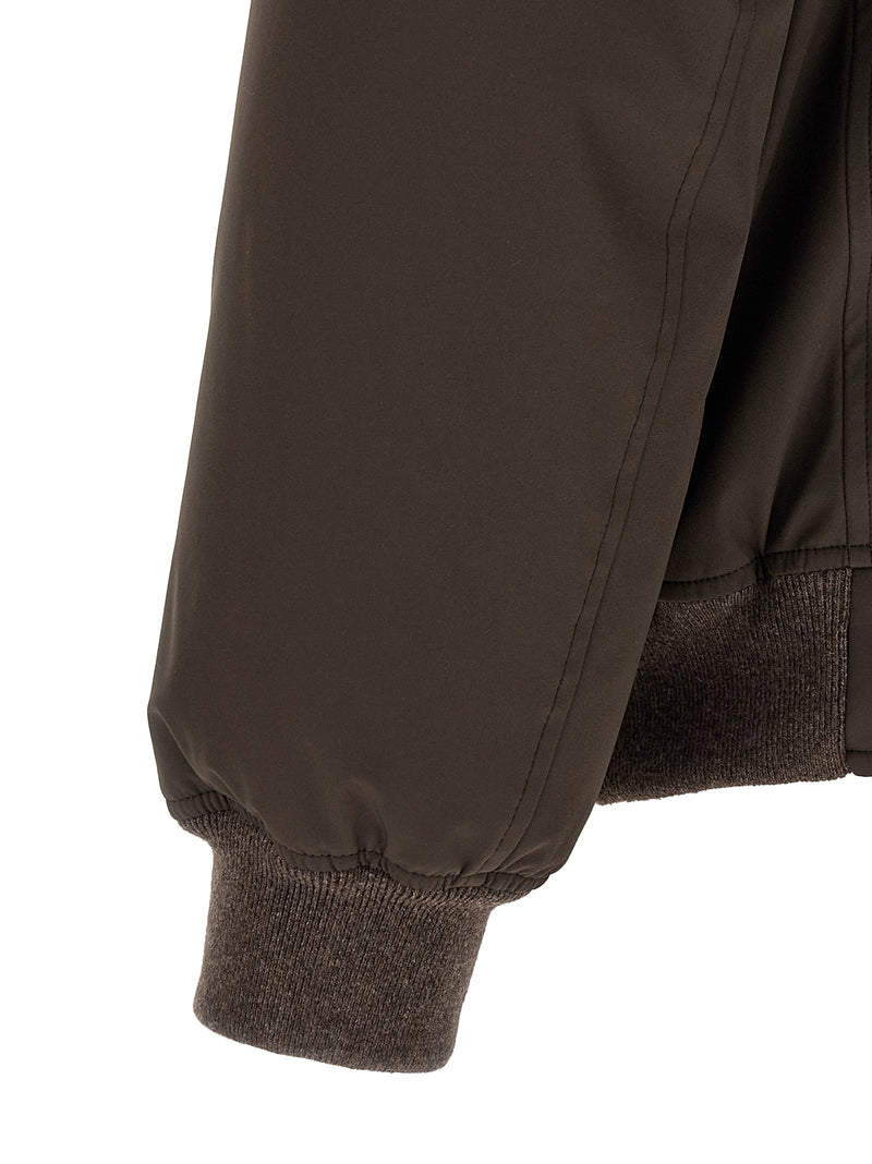Veste longue Brunello Cucinelli en polyamide marron
