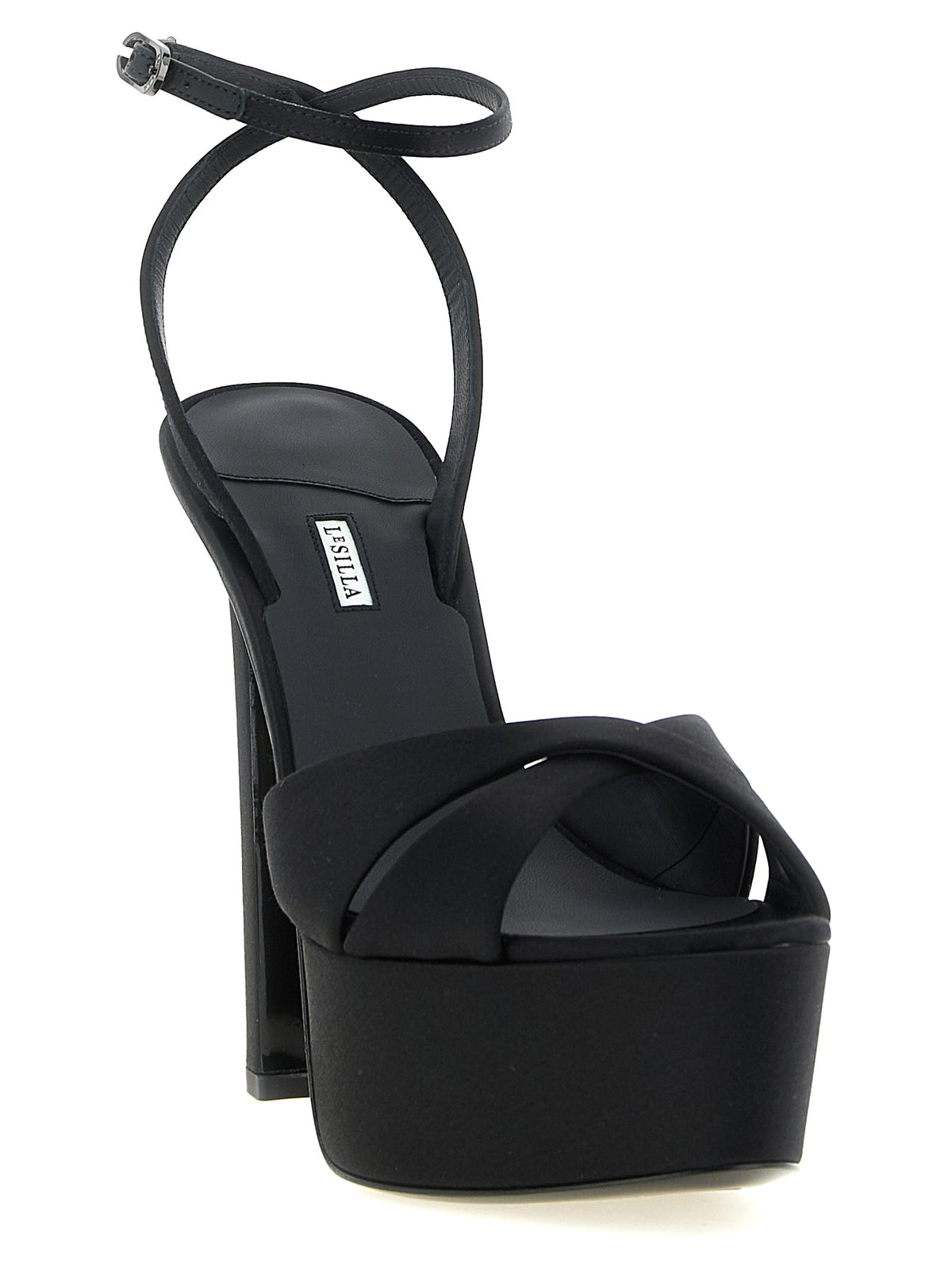LE SILLA Sandales à Talon Aiguille en Viscose Noire