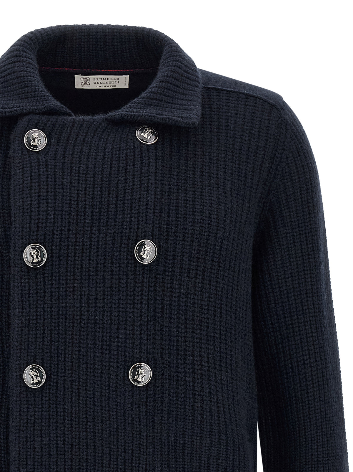 Brunello Cucinelli Blue Cashmere Cardigan