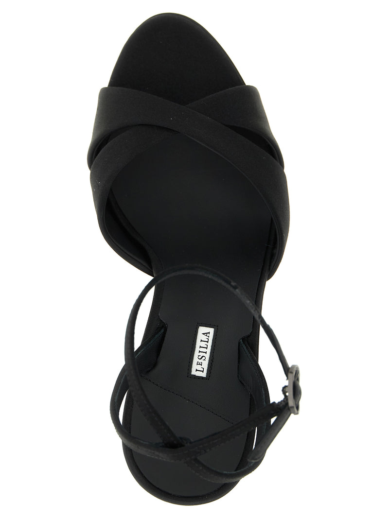 LE SILLA Sandales à Talon Aiguille en Viscose Noire