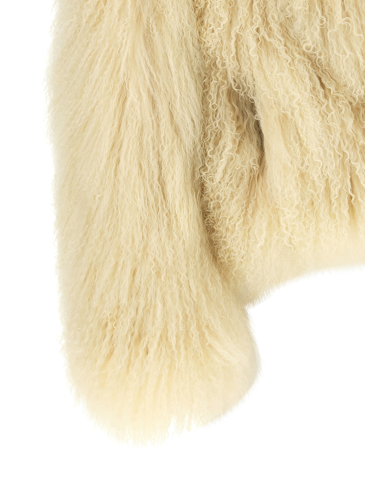 BLANCHA Blouson Biker en Cachemire Beige