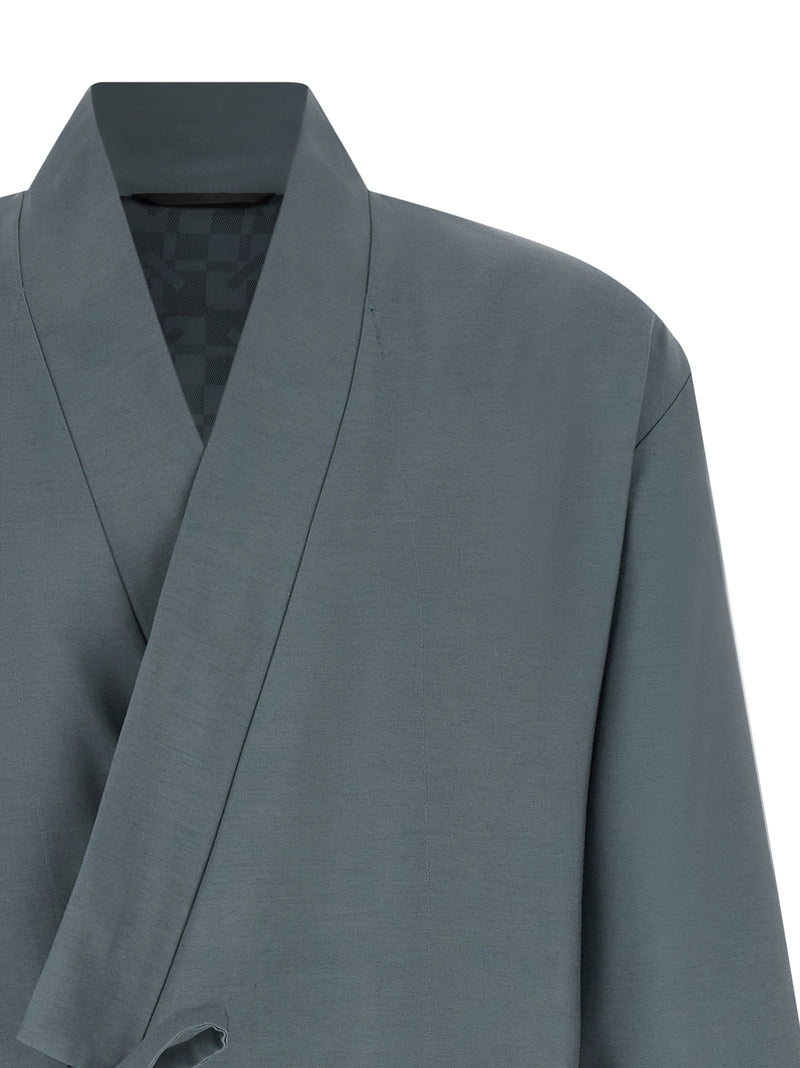 Blazer en laine gris Kenzo