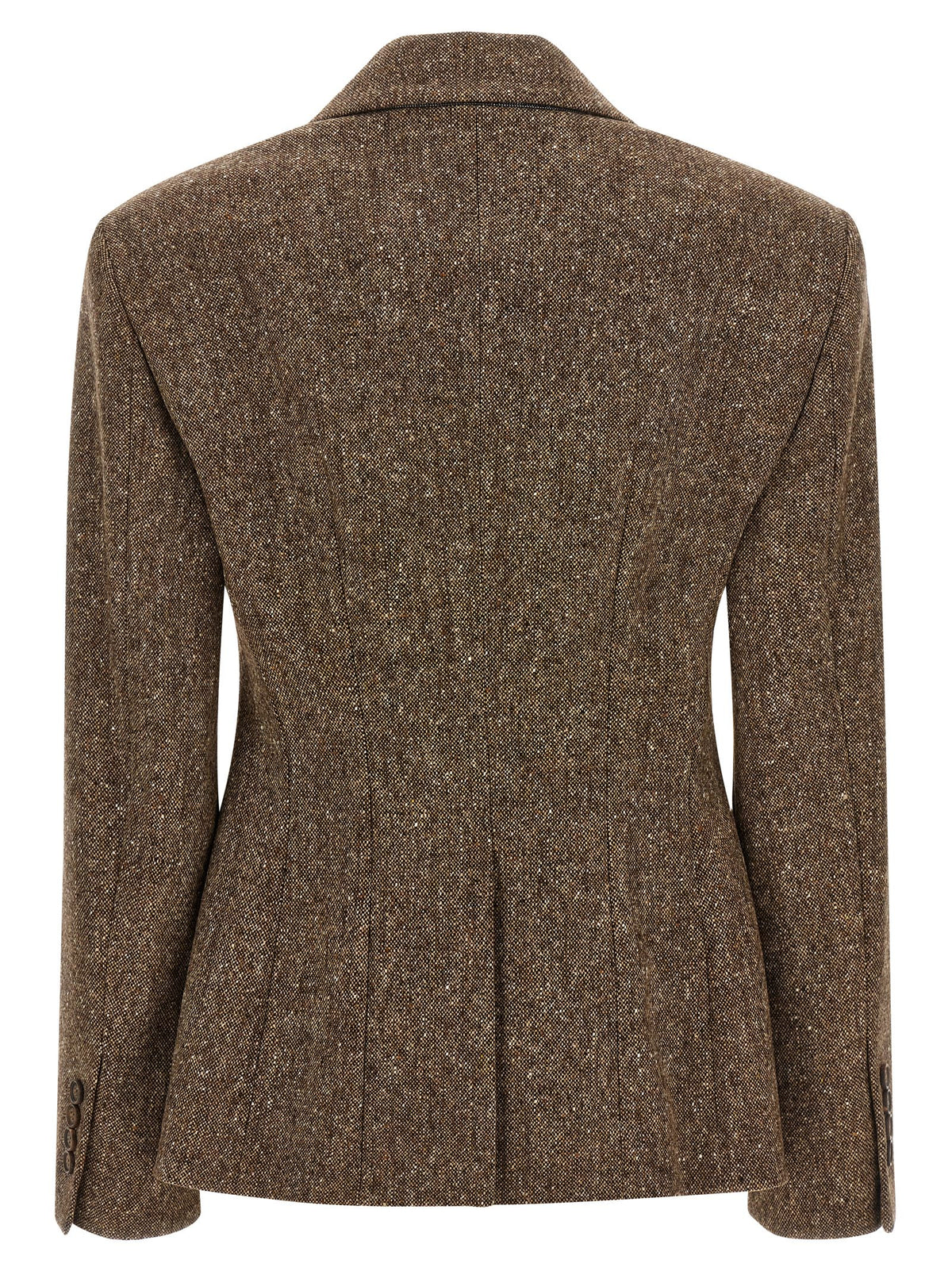 Brunello Cucinelli Blazer en laine vierge marron