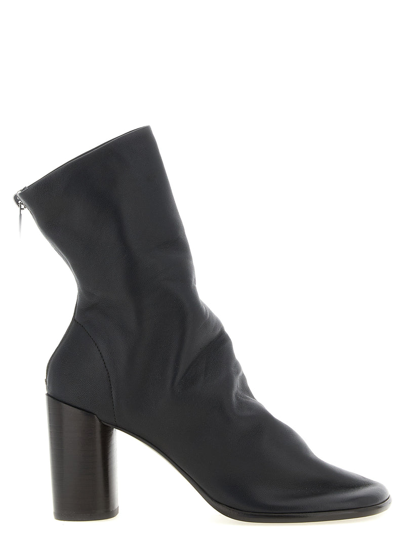 Bottines Lemaire en cuir d'agneau marron