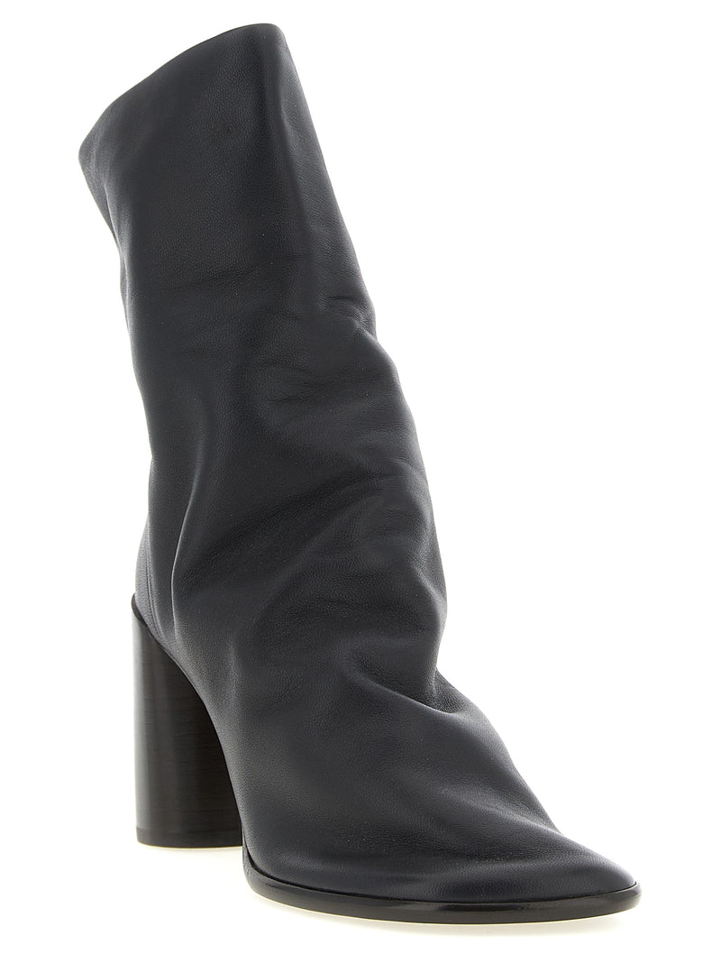 Bottines Lemaire en cuir d'agneau marron