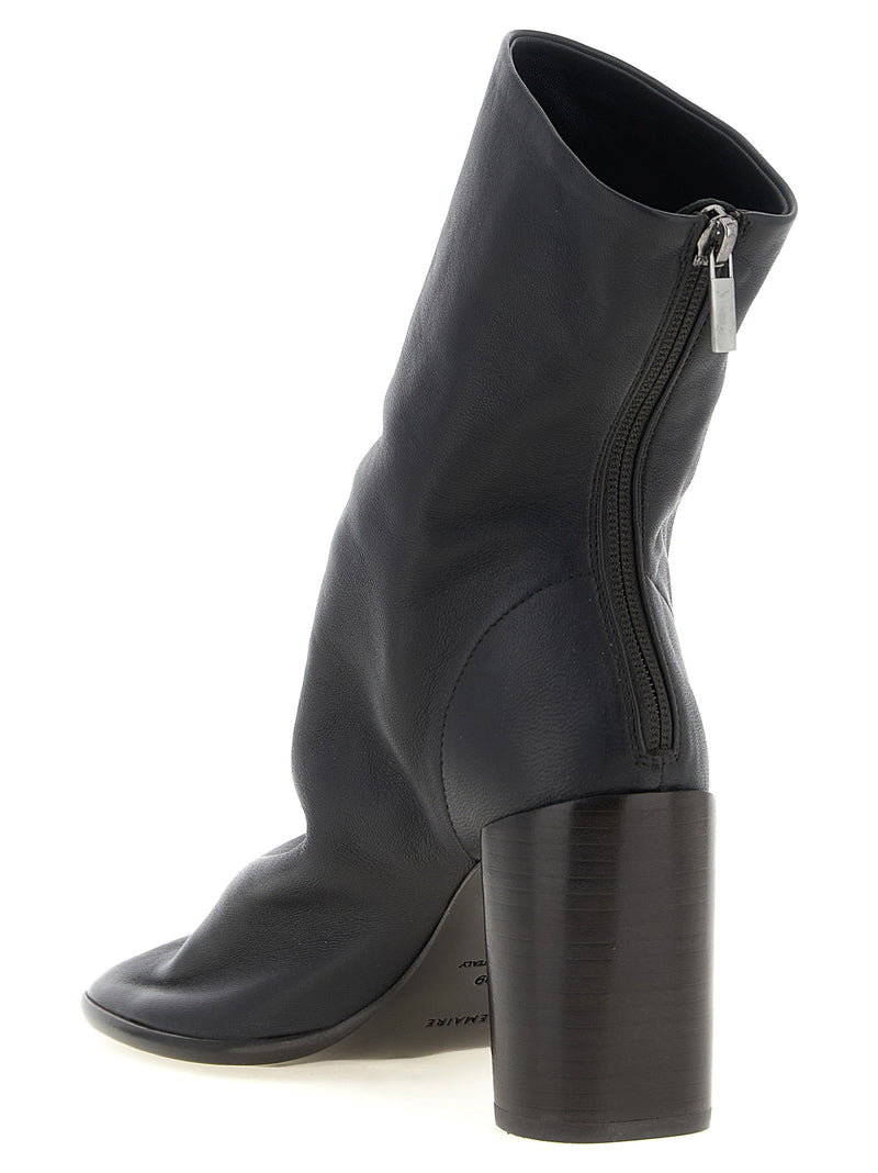 Bottines Lemaire en cuir d'agneau marron