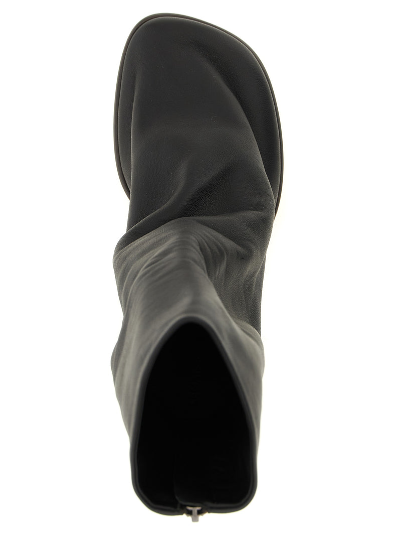 Bottines Lemaire en cuir d'agneau marron