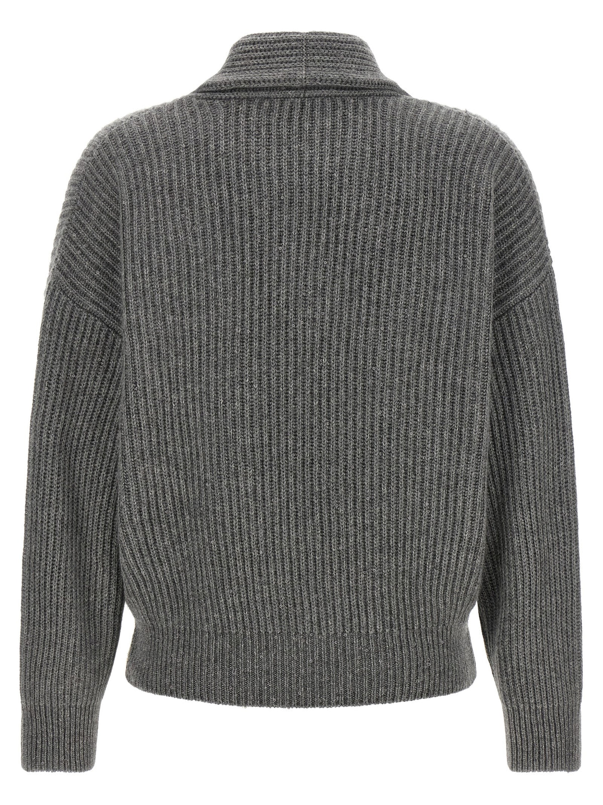Brunello Cucinelli Cardigan Gris Cachemire