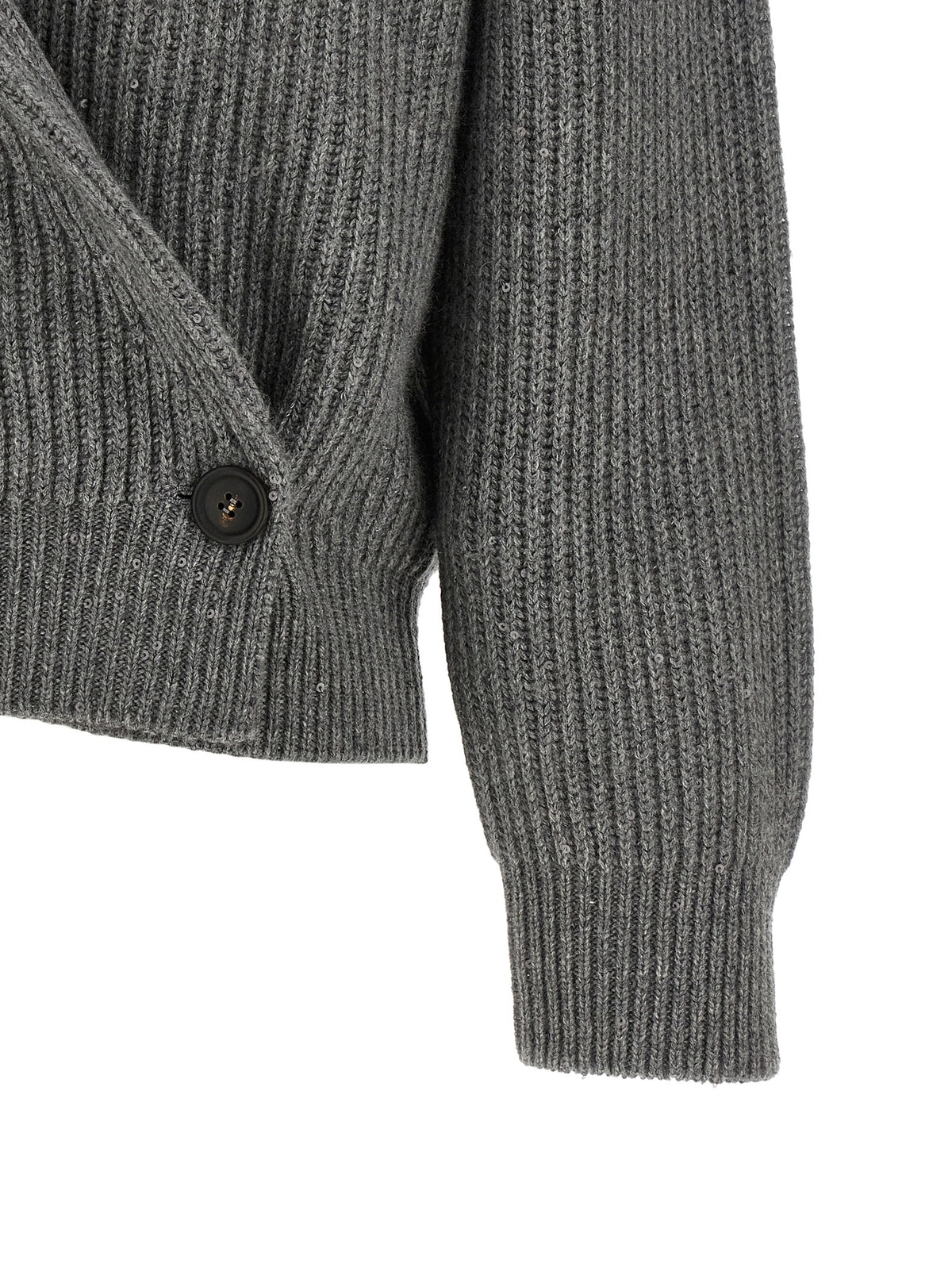 Brunello Cucinelli Cardigan Gris Cachemire