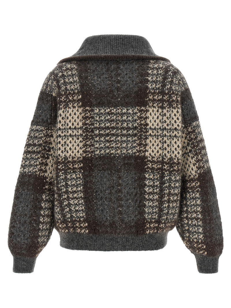 Cardigan Brunello Cucinelli en tissu gris