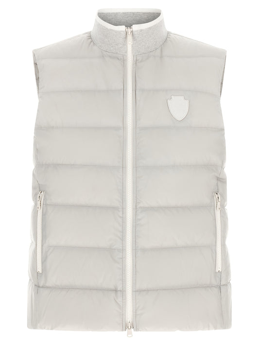 Brunello Cucinelli Gilet Sans Manches en Polyester Gris